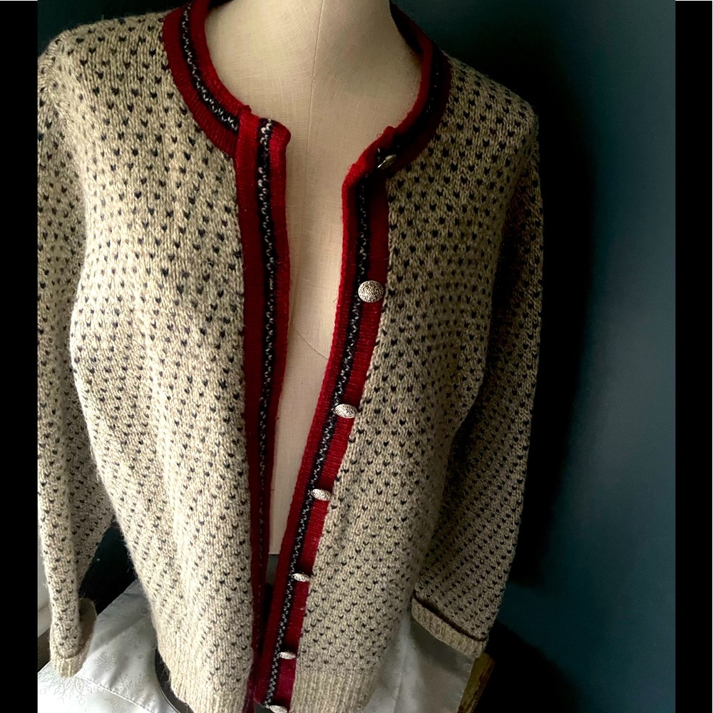 Vintage Wool LL Bean Button Sweater